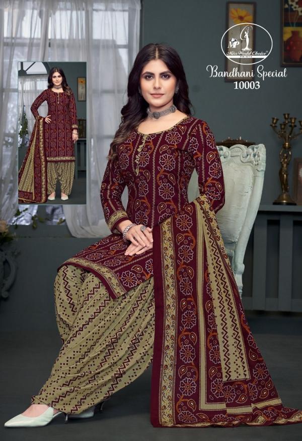 Miss World Bandhni Vol-10 – Dress Material